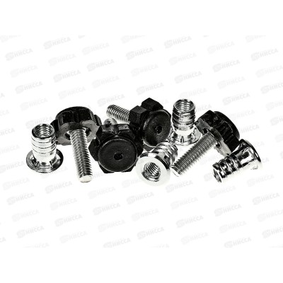 Подпятник регулир М6 с муфтой (черный 4шт) Подпятник регулир М6 с муфтой (черный 4шт)