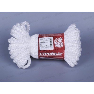 Шнур хоз. быт с сердеч. 8,0мм (белый 15м), а6-332340 *12 Шнур хоз. быт с сердеч. 8,0мм (белый 15м), а6-332340 *12