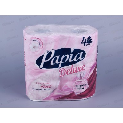 Бумага  туалетная Papia DELUXE Парадизо Фиори 4-х слойная 4шт *14