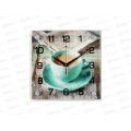 Часы настенные &quot21 Век&quot 2525-1009 Бирюзовая чашечка кофе
