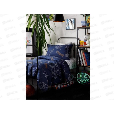 Комплект постельного белья 1,5 спальный  Перкаль Тиррекс 70*70 (1) 70741-1+70742-1 c кнопкой