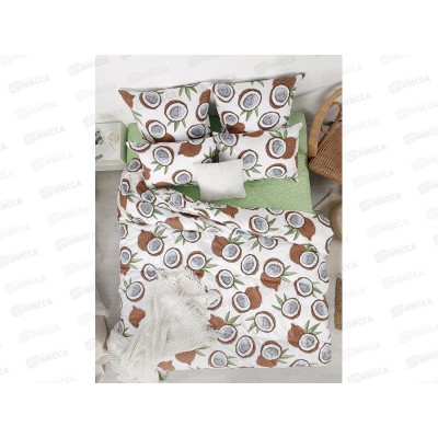 Комплект постельного белья 1,5 спальный Бязь 120гр Кокосы 70*70 (2) 70723-1+70416-2