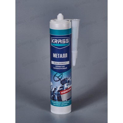 Герметик KRASS 300мл для металла Серый металлик, 8310612 *12