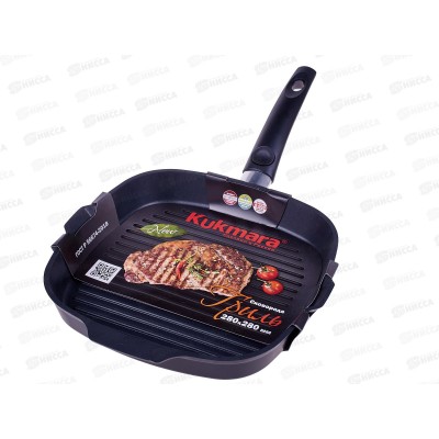 Сковорода-гриль 280/280 с АП с ручкой квадратная сгк281а &quotТрадиция&quot *5