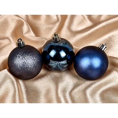 Набор шаров 3шт, d6см цвет: синий AR/6003ABC/BL  АТМ Набор шаров 3шт, d6см цвет: синий AR/6003ABC/BL  АТМ