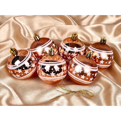 Набор шаров 6шт, d6см, Созвездие, шампань, SYQB-012116   АТМ Набор шаров 6шт, d6см, Созвездие, шампань, SYQB-012116   АТМ