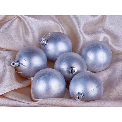 Набор шаров 6шт, 6см "Серебряный бархат", НУ-6986 Набор шаров 6шт, 6см "Серебряный бархат", НУ-6986