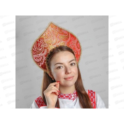 Кокошник "Гламур" красный 3377995