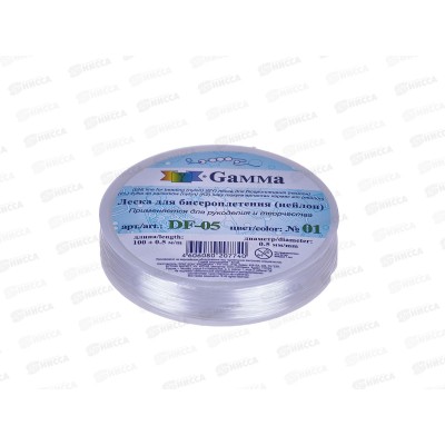 Леска д/бисеропл. &quotZlatka&quot DF-05 d-0.5мм. 100м+0.5, №01 белый