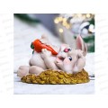 Копилка  &quotЗаяц с морковкой&quot серый 10*11см 7820323