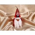 Елочная игрушка Веселый лесовичек 6,5*13см красный 916-0705