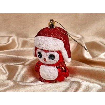Елочное украшение Новогодний пингвин 7*11см красный 916-0693 Елочное украшение Новогодний пингвин 7*11см красный 916-0693