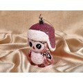 Елочное украшение Новогодний пингвин 7*11см розовый 916-0695