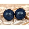 Набор елочных шаров 2шт "Глиттер" 10см сапфир 201-1433 Набор елочных шаров 2шт "Глиттер" 10см сапфир 201-1433