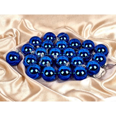 Набор елочных шаров 24шт "Глянец" 5см синий 201-0634 Набор елочных шаров 24шт "Глянец" 5см синий 201-0634