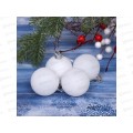 Набор елочных шаров 4шт "Матовый" 5см белый 201-1406 Набор елочных шаров 4шт "Матовый" 5см белый 201-1406