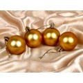 Набор елочных шаров 4шт "Матовый" 5см золотой 183-852 Набор елочных шаров 4шт "Матовый" 5см золотой 183-852