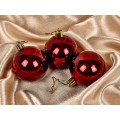 Набор елочных шаров 3шт "Глянец" 6см темный рубин 201-0835 Набор елочных шаров 3шт "Глянец" 6см темный рубин 201-0835