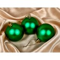 Набор елочных шаров 3шт "Матовый" 6см зеленый 183-874 Набор елочных шаров 3шт "Матовый" 6см зеленый 183-874