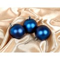 Набор елочных шаров 3шт "Матовый" 6см сапфир 201-1701 Набор елочных шаров 3шт "Матовый" 6см сапфир 201-1701