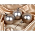 Набор елочных шаров 3шт "Матовый" 6см серебро 183-870 Набор елочных шаров 3шт "Матовый" 6см серебро 183-870