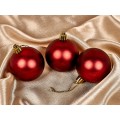 Набор елочных шаров 3шт "Матовый" 6см темный рубин 201-1698 Набор елочных шаров 3шт "Матовый" 6см темный рубин 201-1698