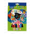 Карандаши 18 цветов MAZARI CIRCUS, деревянные, шестигранные, M-6187-18 *8/160 Карандаши 18 цветов MAZARI CIRCUS, деревянные, шестигранные, M-6187-18 *8/160