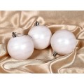 Набор елочных шаров 3шт "Матовый" 8см белый 201-1426 Набор елочных шаров 3шт "Матовый" 8см белый 201-1426