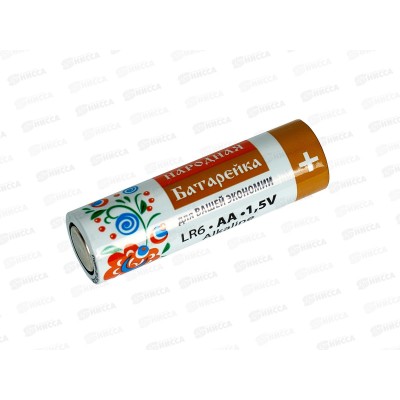 Батарейки ТДМ LR6 AA Alkaline 1,5В SR-4 Народный, 0018 *4/40/600