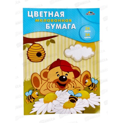 Цветная бумага 24л 24цв А4 Апплика Сладкоежка,1233-11 Цветная бумага 24л 24цв А4 Апплика Сладкоежка,1233-11