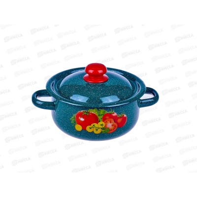 Кастрюля 1,5л цилиндрическая с декором Зелёный рябчик с пластмассовая кнопка С1607.3з Кастрюля 1,5л цилиндрическая с декором Зелёный рябчик с пластмассовая кнопка С1607.3з