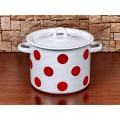 Кастрюля 3,5л цилиндрическая Красный горох, с петлей С1612*79 Кастрюля 3,5л цилиндрическая Красный горох, с петлей С1612*79