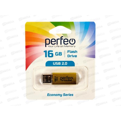 Флэш-карта Perfeo USB 16GB Е01 Gold economy series Флэш-карта Perfeo USB 16GB Е01 Gold economy series