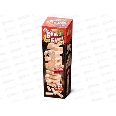 Игра для детей и взрослых "Бам-Бум mini" (падающая башня) 02790