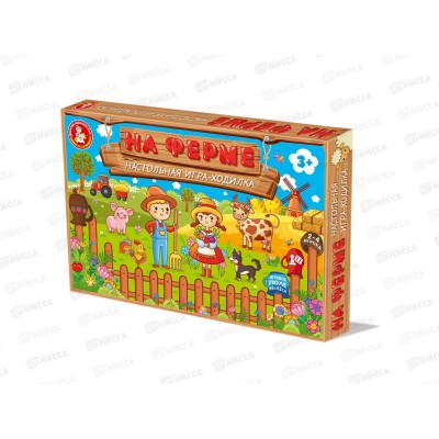 Игра настольная ходилка "На ферме" 04642 Игра настольная ходилка "На ферме" 04642