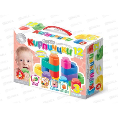 Конструктор &quotМягкие кирпичики extra&quot 12 деталей (с ионами серебра) 04062