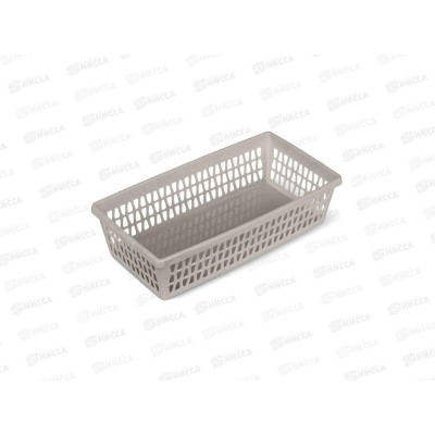 Корзина для хранения &quotВелетта&quot прямоугольная 21*11*5см С711Коричнево-серый *68