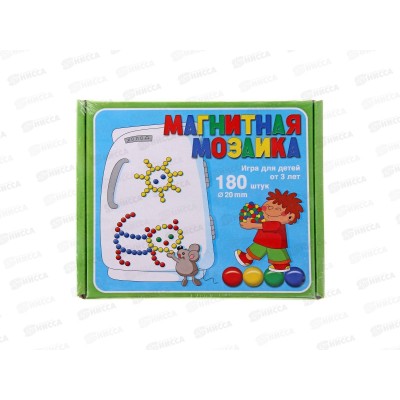 Мозаика магнитная d20/180элементов  00944  *14