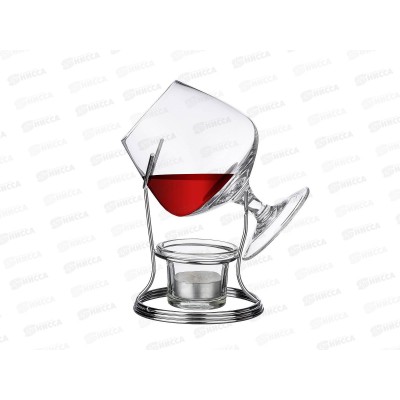 Набор для Подогрева Бренди Бокал 400мл+металлическая подставка 250-116 Набор для Подогрева Бренди Бокал 400мл+металлическая подставка 250-116