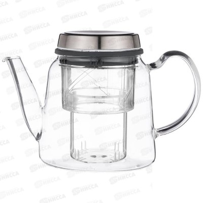 Чайник заварочный с фильтром стекло 800мл жаропрочное стекло 884-045 Чайник заварочный с фильтром стекло 800мл жаропрочное стекло 884-045