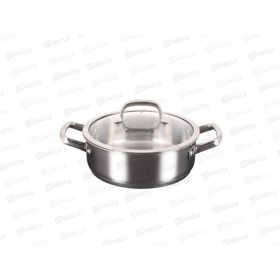 Сотейник &quotLEON&quot 2,4л, д.22см со стеклянной крышкой, LN-STP2422G