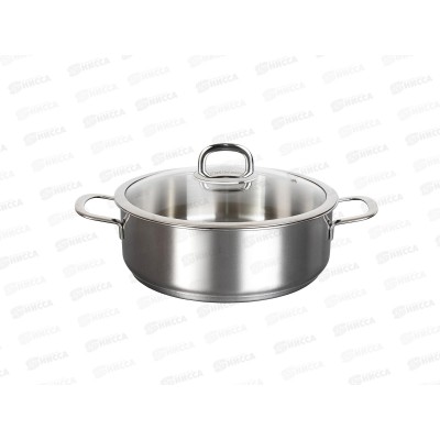 Сотейник &quotSAFIA&quot 2,4л, д.22см со стеклянной крышкой, SF-STP2422G