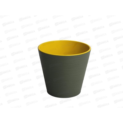 Горшок для цветов Конус 1,3л Нефрит (с вкладкой) д.14,5  *23