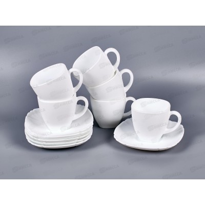 Набор чайный Бэйсик белый 12пр. 220мл Q5853