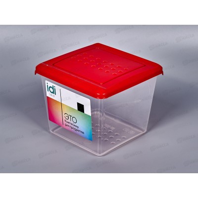 Контейнер для продуктов &quotAsti&quot квадратный 1л красный 221100406/03 *20