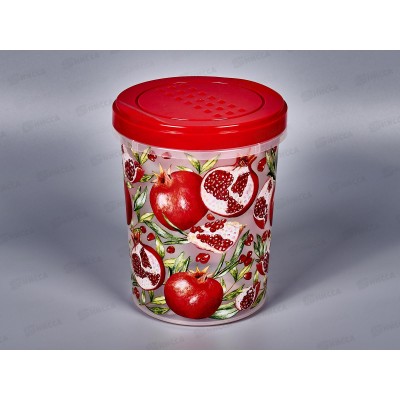 !!!Банка 1л Asti с крышкой красный 221154806/03 *18