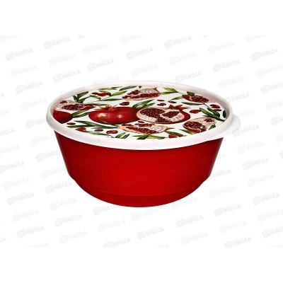 Миска 1л Bergamo с крышкой красный 221165606/03 *24 Миска 1л Bergamo с крышкой красный 221165606/03 *24