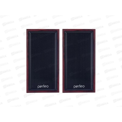 Колонки Perfeo 2.0 Cabinet, 2*3Вт (RMS), USB, махагон, PF_A4388