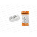 Колодка роз. TDM 2гнезда 2П с/з 16А 250В белая, 0015 *20/120
