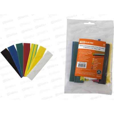 Термоусаживаемая трубка ТУТнг 16/8 (7цв*3шт 100мм), 0508 TDM *10/250 Термоусаживаемая трубка ТУТнг 16/8 (7цв*3шт 100мм), 0508 TDM *10/250